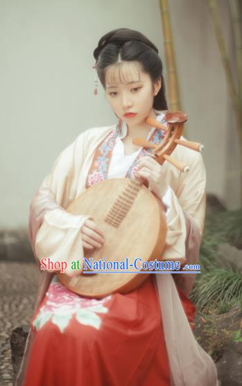 Traditional Chinese Ming Dynasty Nobility Lady Hanfu Dress Ancient Court Maid Replica Costumes for Women