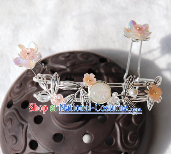 Chinese Ancient Princess Hairdo Crown Hairpins Traditional Handmade Hanfu Hair Accessories for Women