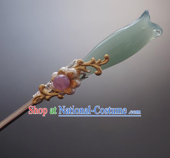 Chinese Ancient Princess Magnolia Hairpins Traditional Handmade Hanfu Hair Accessories for Women