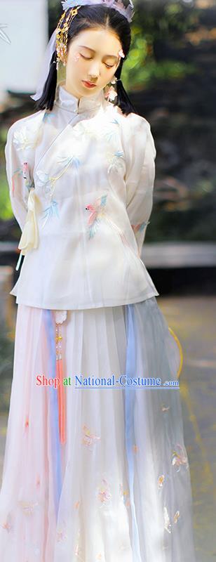 Traditional Chinese Ming Dynasty Hanfu Dress Ancient Nobility Lady Replica Costumes for Women