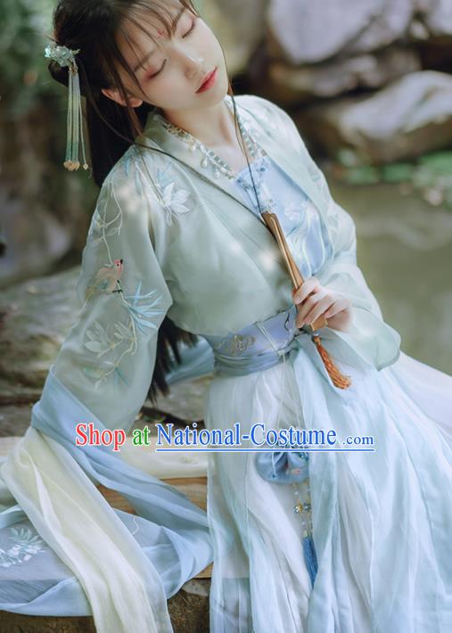 Traditional Chinese Song Dynasty Palace Hanfu Dress Ancient Nobility Lady Replica Costumes for Women