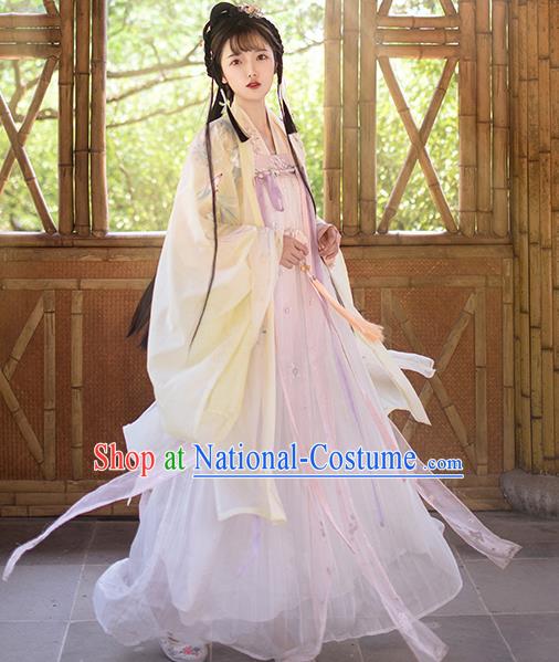 Traditional Chinese Tang Dynasty Palace Princess Hanfu Dress Ancient Court Lady Replica Costumes for Women