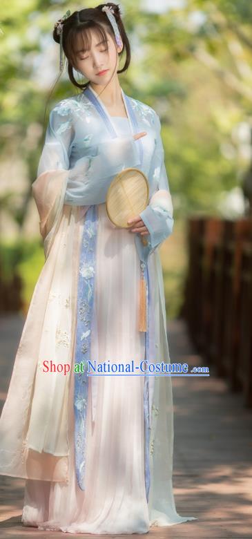 Traditional Chinese Song Dynasty Court Maid Hanfu Dress Ancient Nobility Lady Replica Costumes for Women