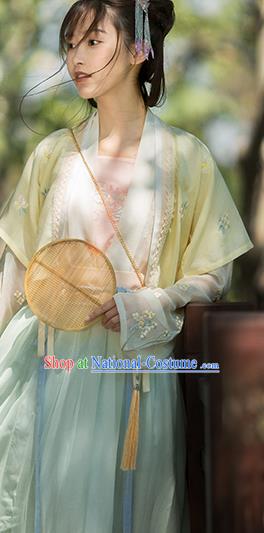 Traditional Chinese Song Dynasty Maidservants Hanfu Dress Ancient Young Lady Replica Costumes for Women