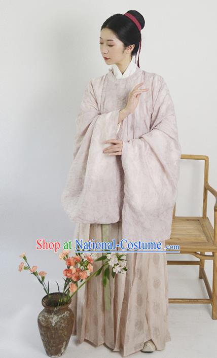 Traditional Chinese Ming Dynasty Embroidered Hanfu Clothing Ancient Nobility Lady Replica Costumes for Women