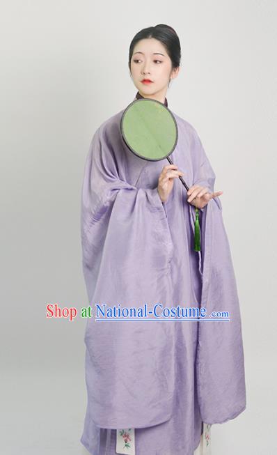 Traditional Chinese Ming Dynasty Young Mistress Purple Hanfu Dress Ancient Nobility Lady Replica Costumes for Women