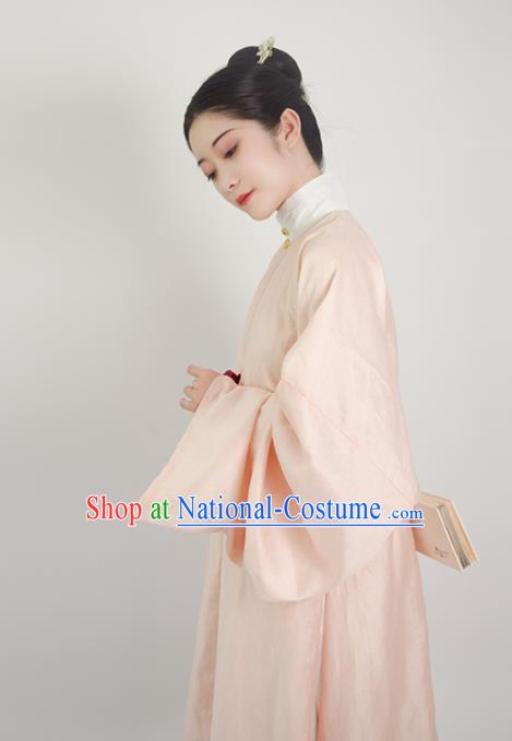 Traditional Chinese Ming Dynasty Rich Dowager Pink Hanfu Dress Ancient Nobility Lady Replica Costumes for Women