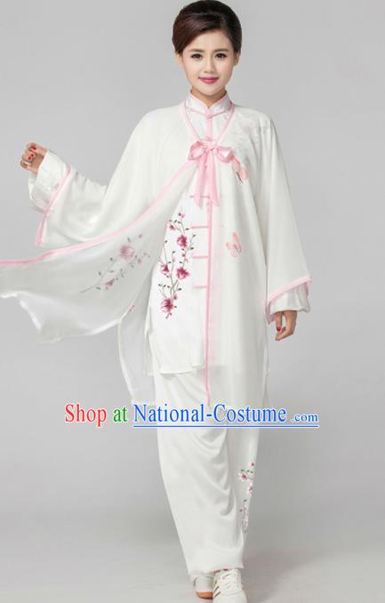 Professional Martial Arts Competition Printing Magnolia Costume Chinese Traditional Kung Fu Tai Chi Clothing for Women