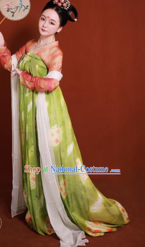 Traditional Chinese Tang Dynasty Palace Lady Hanfu Dress Ancient Drama Imperial Consort Dance Replica Costumes for Women