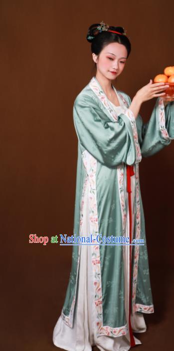 Traditional Chinese Song Dynasty Court Maid Embroidered Hanfu Dress Ancient Drama Aristocratic Lady Replica Costumes for Women