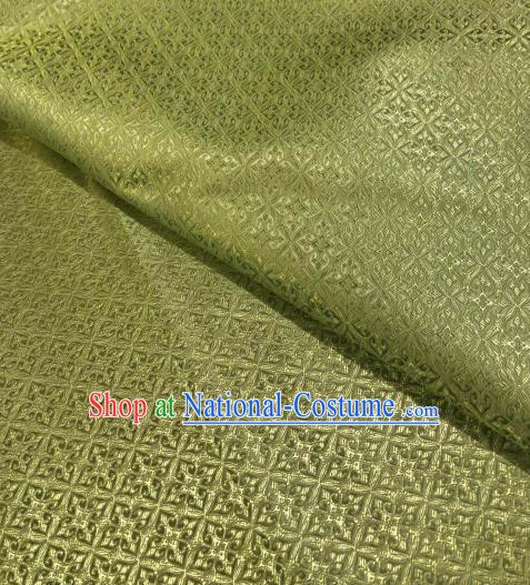 Asian Chinese Traditional Pattern Design Light Green Brocade Fabric Cheongsam Silk Material