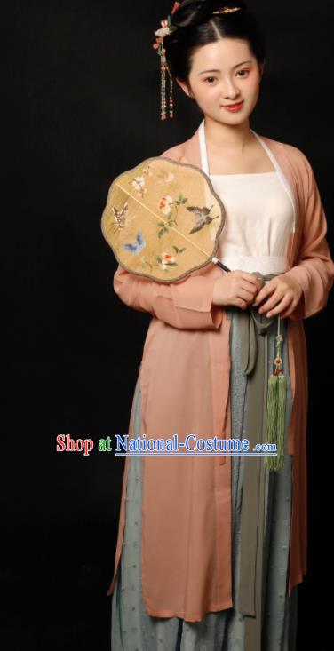 Traditional Chinese Song Dynasty Silk Hanfu Dress Ancient Drama Young Lady Replica Costumes for Women