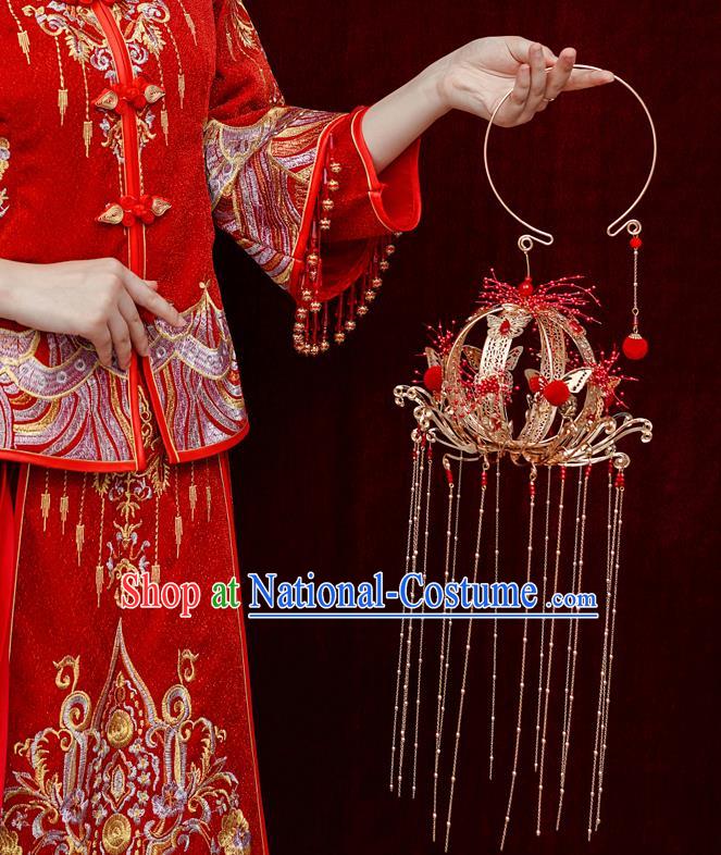 Chinese Traditional Wedding Prop Lantern Ancient Bride Portable Lamp for Women