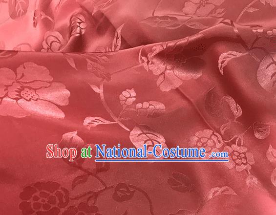 Asian Chinese Traditional Twine Pattern Design Carmine Brocade China Hanfu Satin Fabric Material