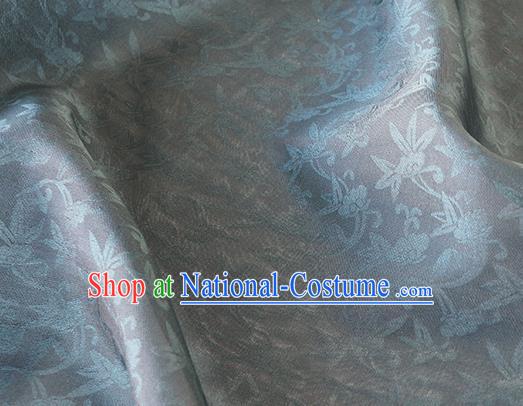 Asian Chinese Priest Frock Grey Silk Fabric Traditional Pattern Design Fabric Chinese Silk Fabric Material