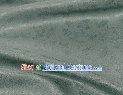 Asian Chinese Traditional Twine Albizia Pattern Design Azurite Silk Fabric Chinese Qipao Material