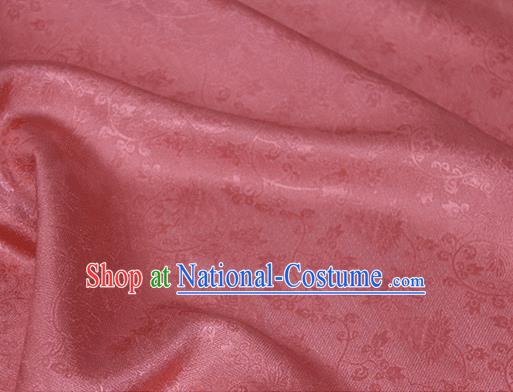 Asian Chinese Traditional Twine Albizia Pattern Design Carmine Silk Fabric Chinese Qipao Material