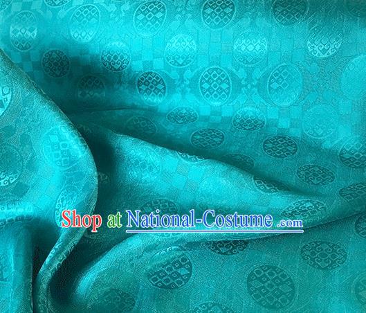 Asian Chinese Traditional Pattern Design Peacock Green Silk Fabric China Qipao Material