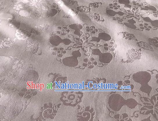 Asian Chinese Traditional Jacquard Calabash Pattern Design Lilac Satin China Qipao Silk Fabric Material