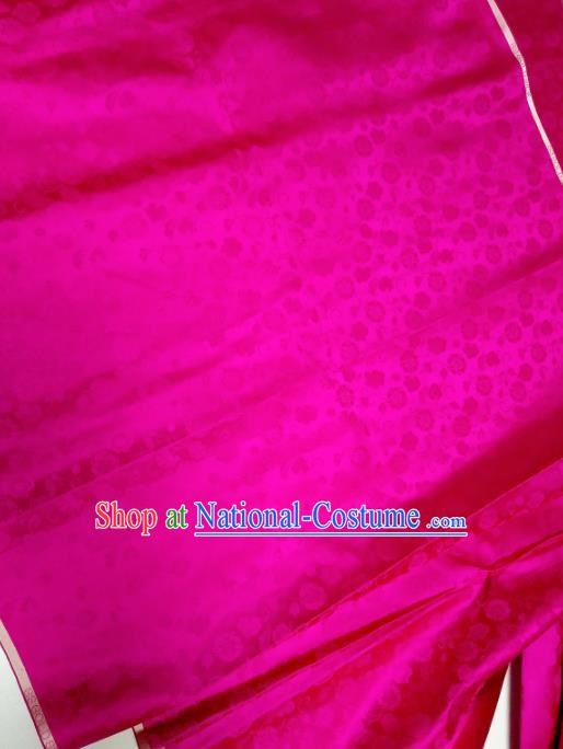 Asian Chinese Traditional Pattern Design Rosy Brocade Silk Fabric China Hanfu Satin Material