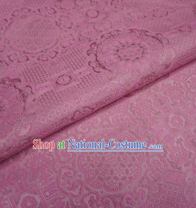 Chinese Traditional Royal Pattern Design Pink Brocade Fabric Asian Satin China Hanfu Silk Material