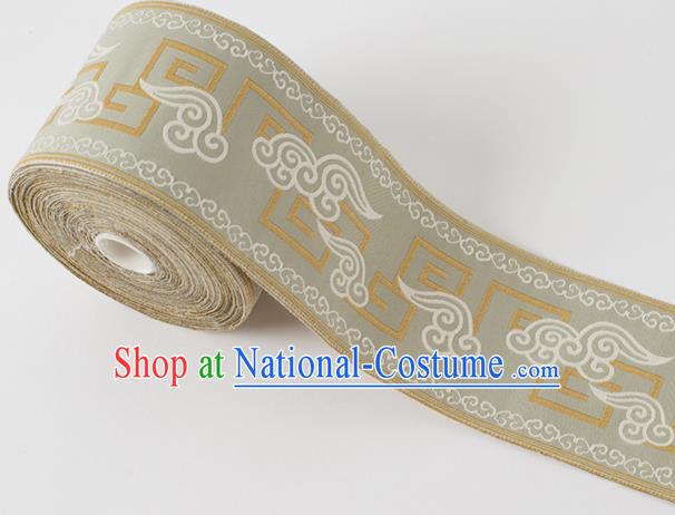 Chinese Traditional Hanfu Embroidered Clouds Pattern Waistband Lace Fabric Asian China Costume Collar Accessories