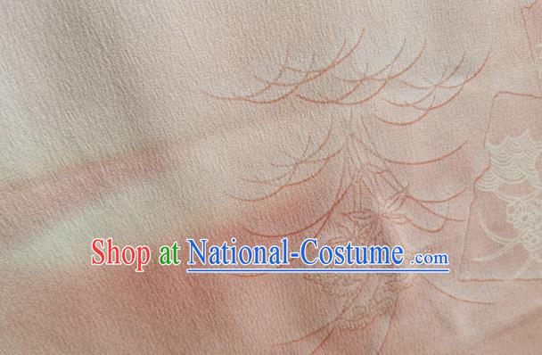 Chinese Traditional Pattern Design Pink Silk Fabric Asian Brocade China Hanfu Satin Material