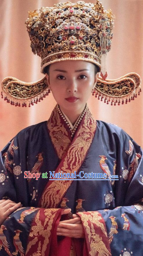 Drama Royal Nirvana Chinese Ancient Song Dynasty Crown Princess Zhang Nianzhi Replica Costumes and Headpiece Complete Set