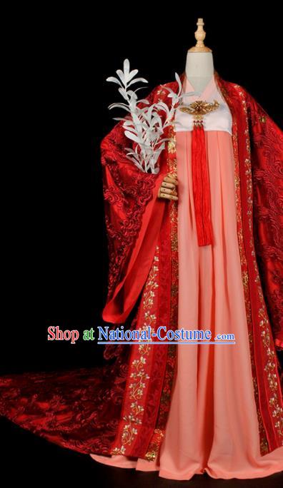 Chinese Traditional Tang Dynasty Palace Lady Dress Ancient Court Princess Costume for Women