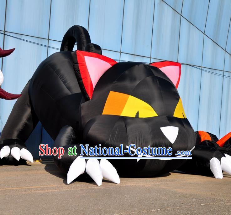 Large Halloween Inflatable Cat Models Haunted House Inflatable Arches