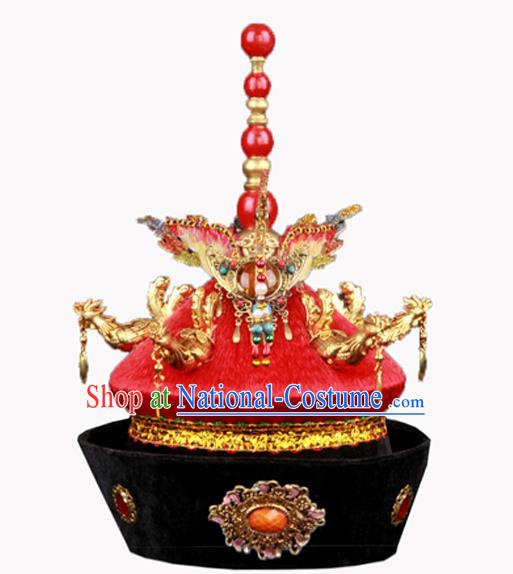 Chinese Traditional Qing Dynasty Empress Hat Ancient Queen Headwear for Women