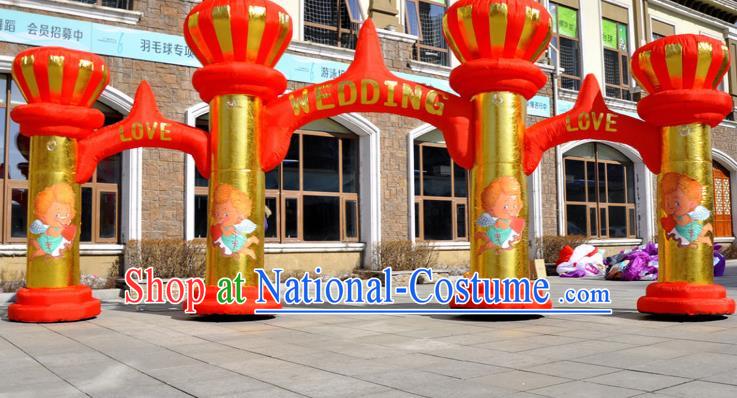 Large Christmas Inflatable Product Models Wedding Red Inflatable Arches Archway