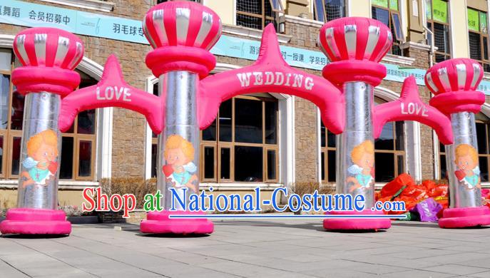 Large Christmas Inflatable Product Models Wedding Pink Inflatable Arches Archway