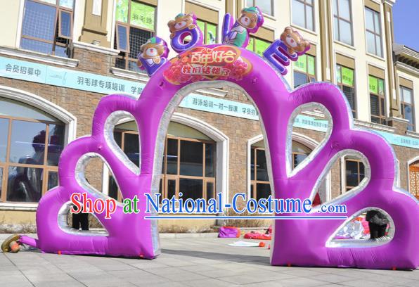 Large Christmas Inflatable Purple Archway Product Models Wedding Inflatable Arches