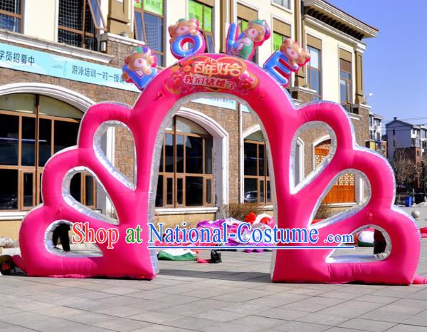 Large Christmas Inflatable Pink Archway Product Models Wedding Inflatable Arches