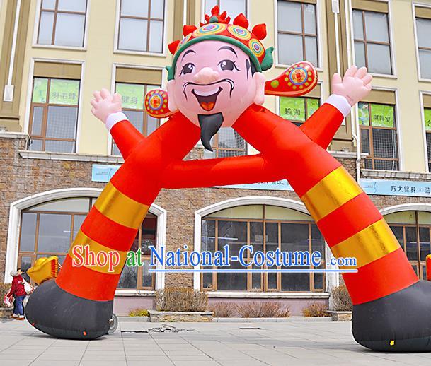 Large Chinese Inflatable God of Wealth Archway Product Models New Year Inflatable Arches