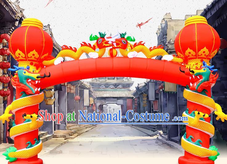 Large Chinese New Year Inflatable Dragon Models Inflatable Arches Archway