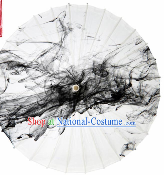 Chinese Traditional Splash Ink Oil Paper Umbrella Artware Paper Umbrella Classical Dance Umbrella Handmade Umbrellas