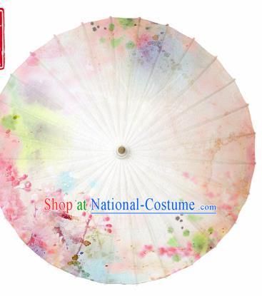 Chinese Traditional Printing Pink Oil Paper Artware Paper Umbrella Classical Dance Umbrella Umbrella Handmade Umbrella