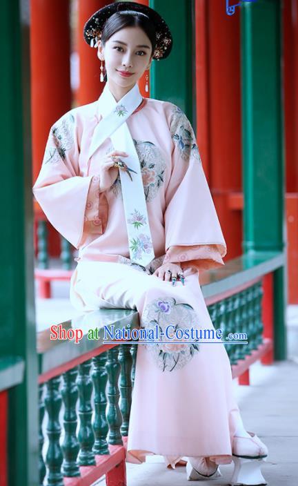 Chinese Drama Ancient Imperial Consort Dress Traditional Qing Dynasty Manchu Lady Replica Costumes for Women