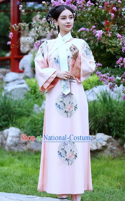 Chinese Drama Ancient Imperial Consort Dress Traditional Qing Dynasty Manchu Lady Replica Costumes for Women