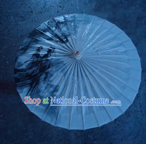 Chinese Traditional Swordsman Oil Paper Umbrella Artware Paper Umbrella Classical Dance Umbrella Handmade Umbrellas