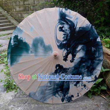 Chinese Printing Dragon Pink Oil Paper Umbrella Artware Paper Umbrella Traditional Classical Dance Umbrella Handmade Umbrellas