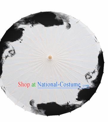 Chinese Traditional Ink Stained Oil Paper Umbrella Artware Paper Umbrella Classical Dance Umbrella Handmade Umbrellas