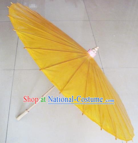 Chinese Artware Paper Umbrella Traditional Yellow Oil Paper Umbrella Classical Dance Umbrella Handmade Umbrellas