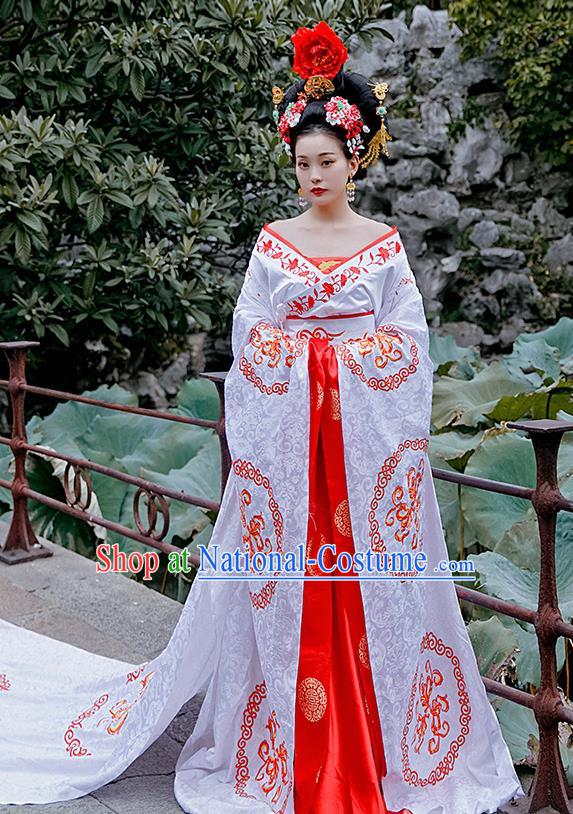 Chinese Drama Ancient Court Queen Costumes Traditional Tang Dynasty Imperial Empress Wu Zetian Hanfu Dress for Women