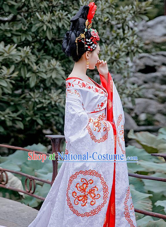 Chinese Drama Ancient Court Queen Costumes Traditional Tang Dynasty Imperial Empress Wu Zetian Hanfu Dress for Women