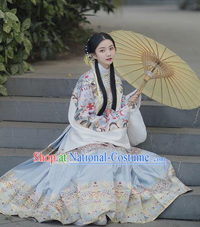 Chinese Drama Ancient Hanfu Blouse and Skirt Traditional Ming Dynasty Princess Costumes for Women