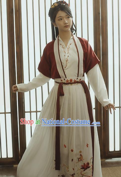 Chinese Ancient Female Civilian Hanfu Dress Traditional Song Dynasty Young Lady Costumes for Women