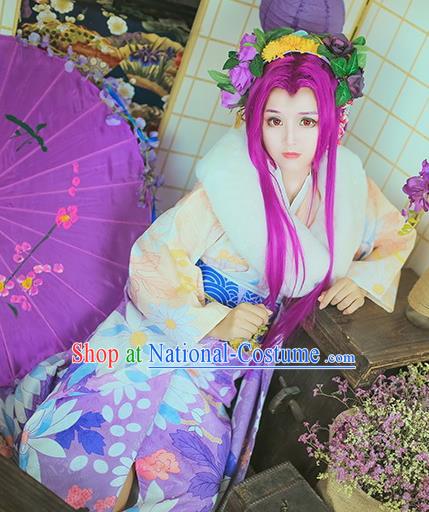 Traditional Japanese Cosplay Geisha Costumes Japan Okuni Kimono Dress for Women